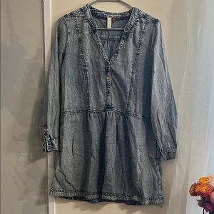 Pilcro Blue Denim Top